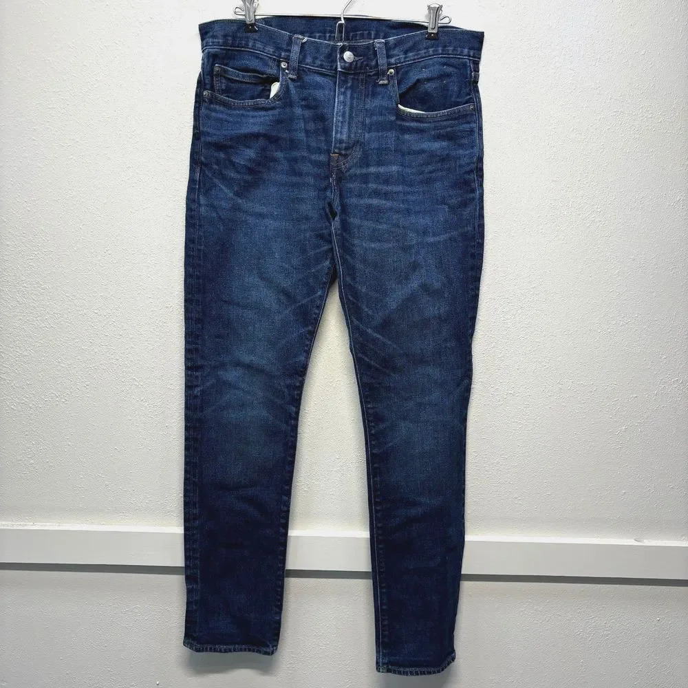J. Crew 484 Denim Blue Jeans Japanese Denim Kurabo Men's Sz 32x32 Slim Straight